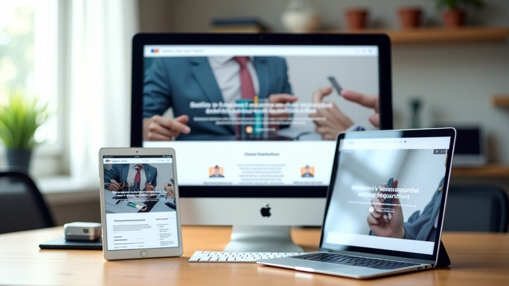 Visualizzazione di più dispositivi (smartphone, tablet, laptop) mostrando come il sito si adatta a ogni dimensione di schermo